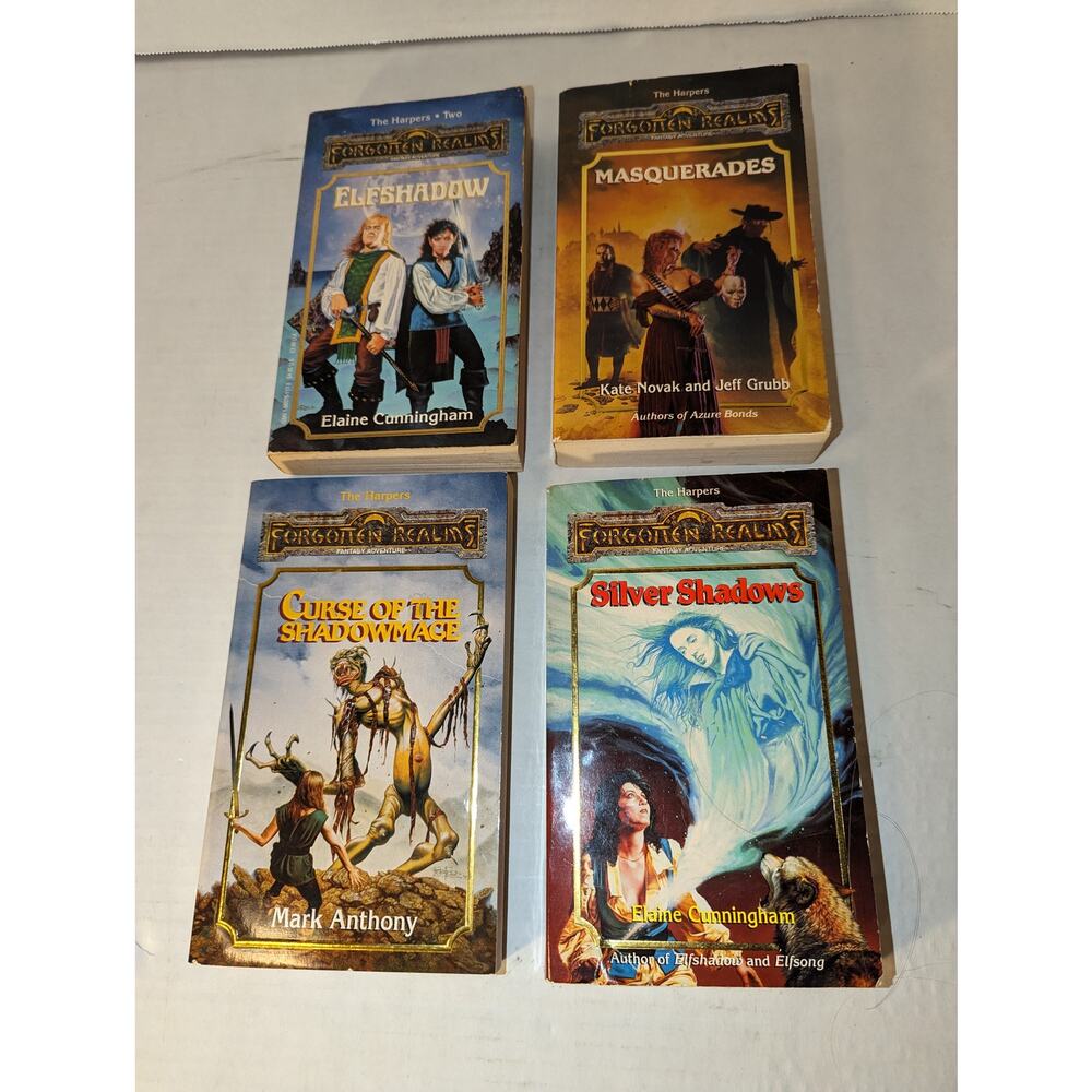 4 Vintage The Forgotten Realm The Harpers PB Books Fantasy Adventure 1st Ed